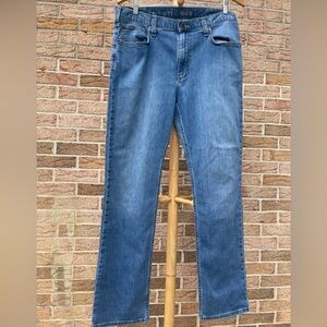 Vintage Carhartt Jeans 36X34 Relaxed Fit Light Wash Work Wear Denim White Logo